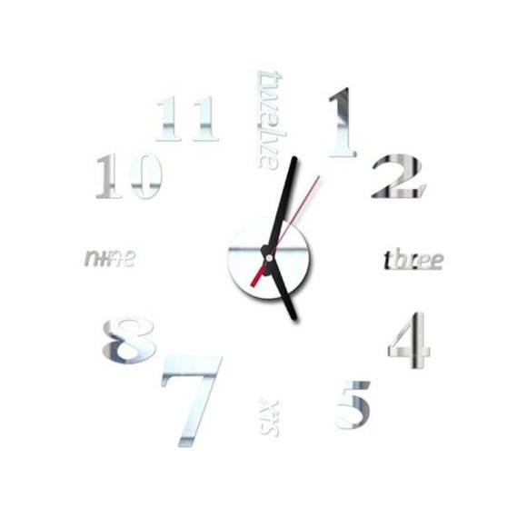 1 Set DIY Digital Wall Clock 3D - Picture 2 of 13